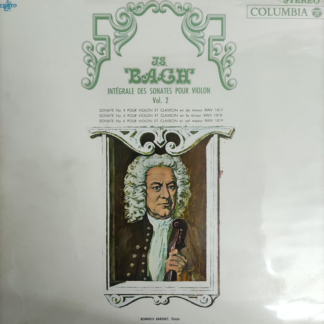 แผ่นเสียง J.S Bach - Intégrale Des Sonates Pour Violon Vol.2 Vinyl VG+