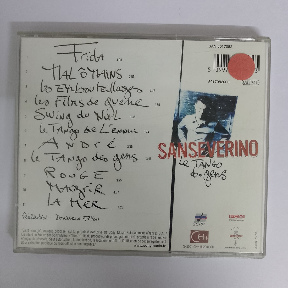ซีดี Sanseverino - Le Tango Des Gens CD VG