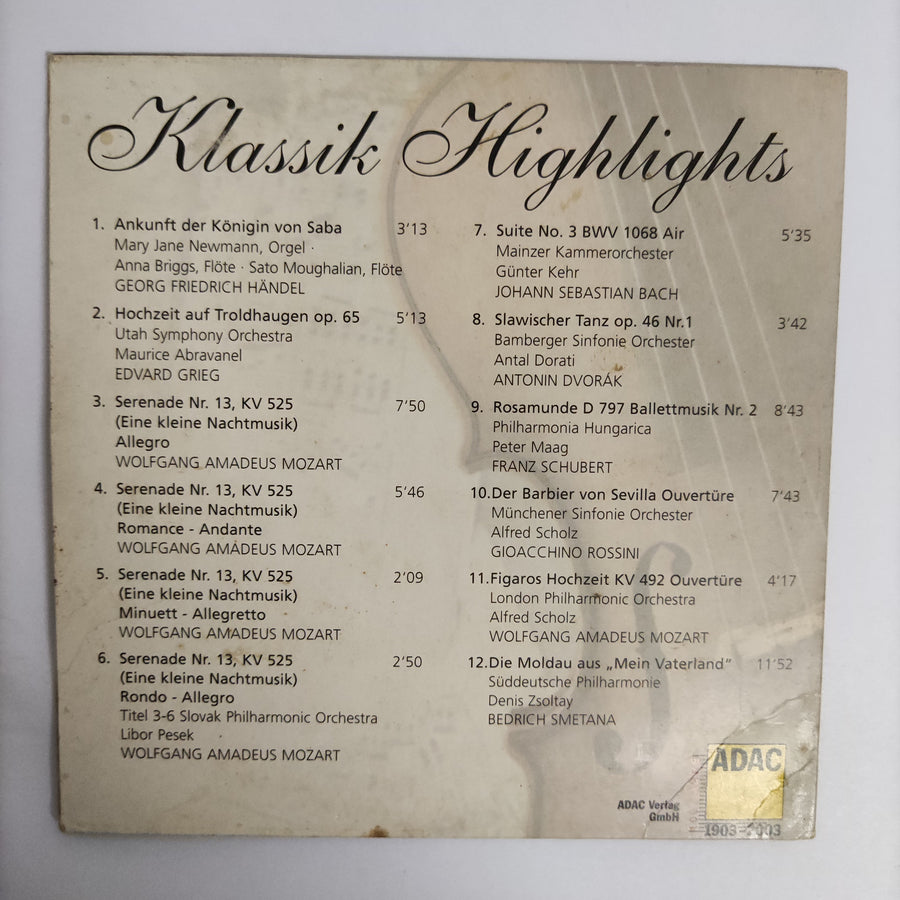 ซีดี Various - Klassik Highlights CD VG+
