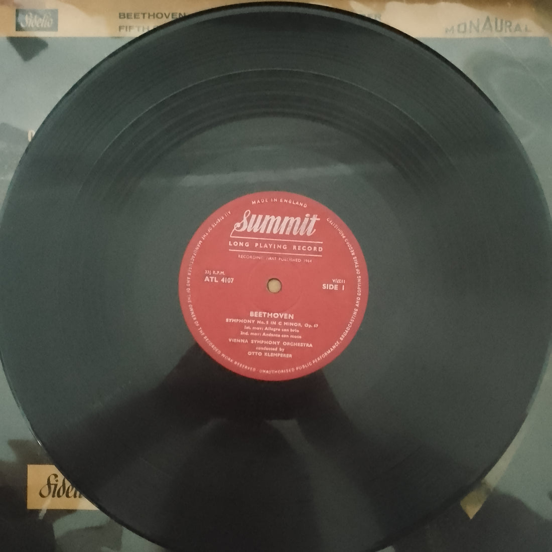 แผ่นเสียง Ludwig van Beethoven : Wiener Symphoniker Under The Direction Of Otto Klemperer - Symphony No. 5 In C Minor, Opus 67 Vinyl VG+