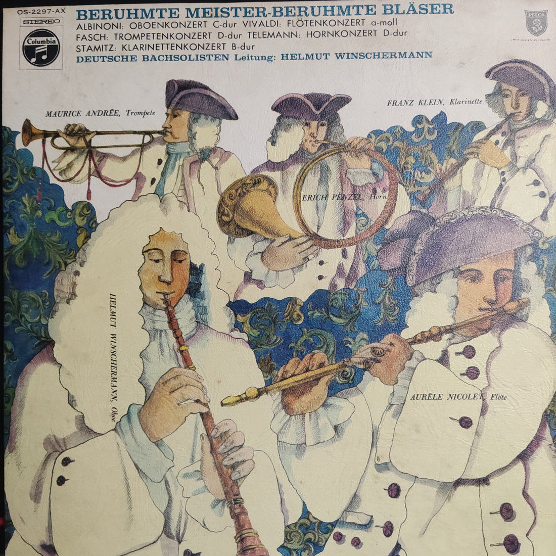 แผ่นเสียง Various - Helmut Winschermann,Oboe / Aurele Nicolet,Flote / Maurice Andree,Trompete / Deutsche Bachsolisten / Helmut Winschermann Vinyl VG+