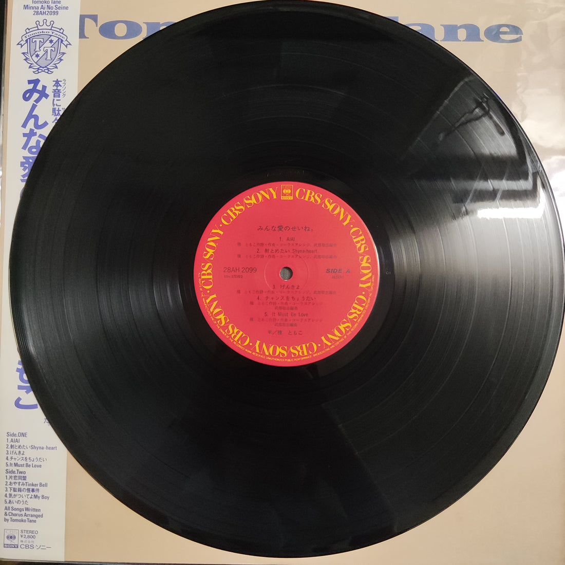แผ่นเสียง Tomoko Tane = Tomoko Tane - みんな愛のせいね。 Vinyl VG+