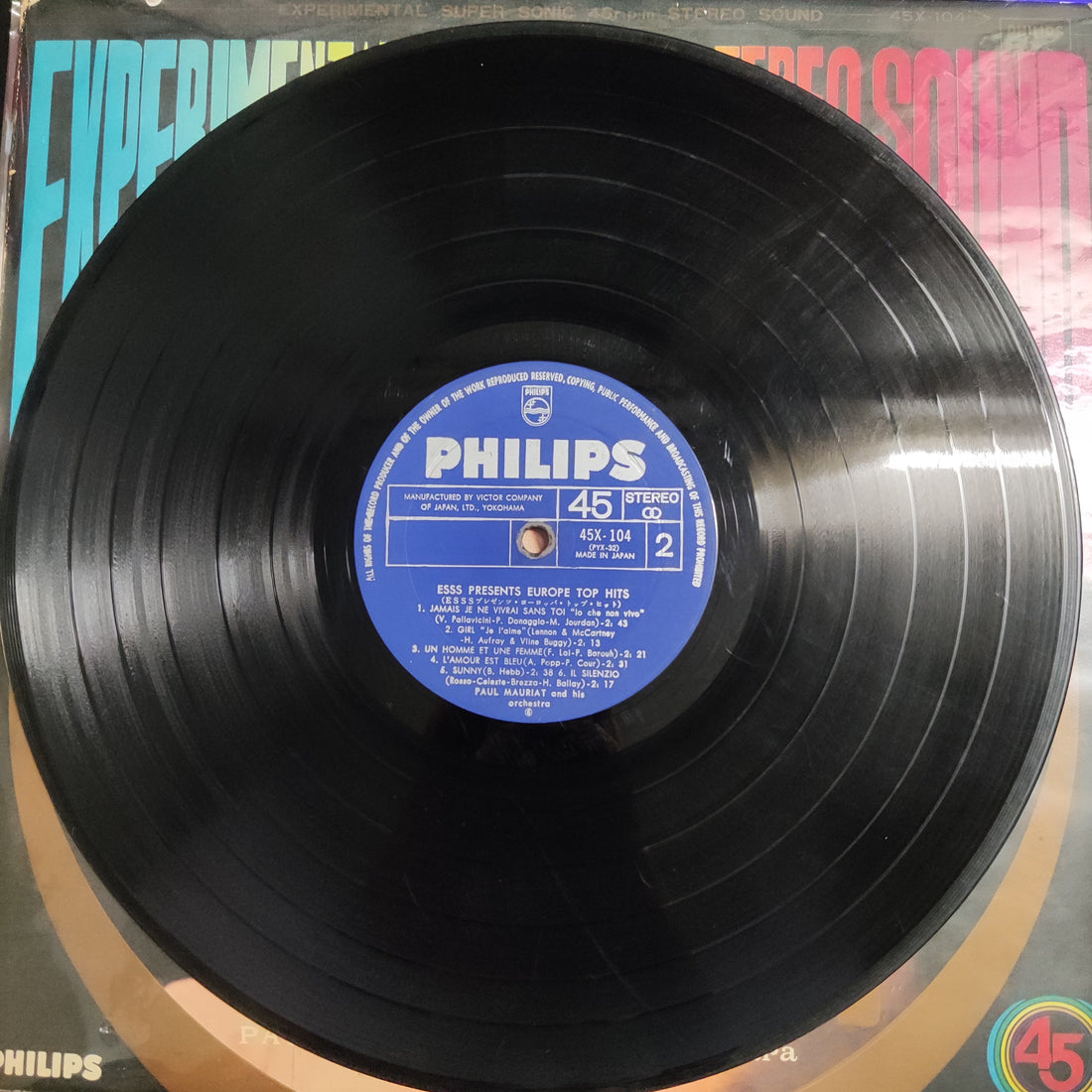 แผ่นเสียง Paul Mauriat - ESSS Presents Europe Top Hits Vinyl VG+