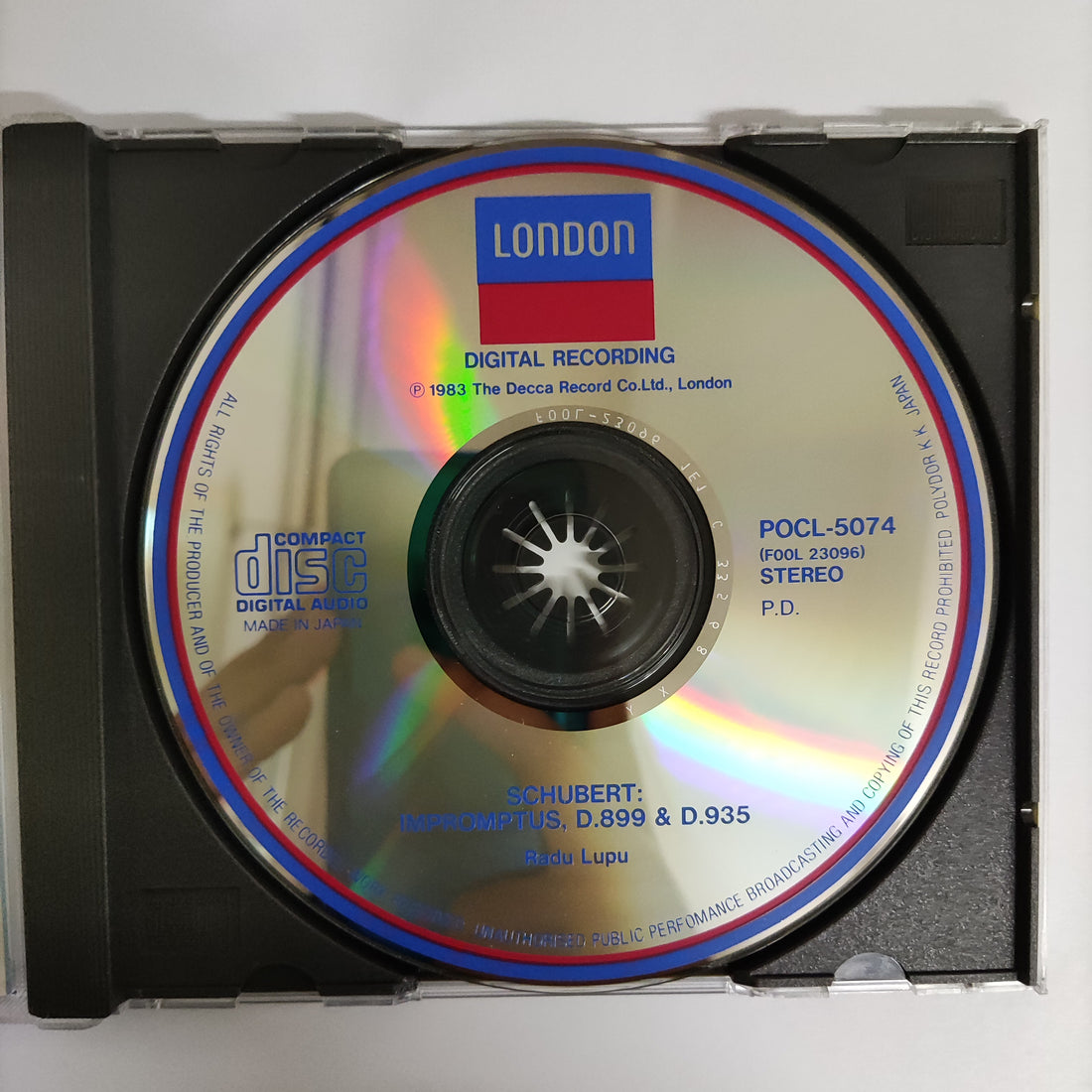 ซีดี Radu Lupu - Schubert Impromptus D.899 / D.935 CD VG+