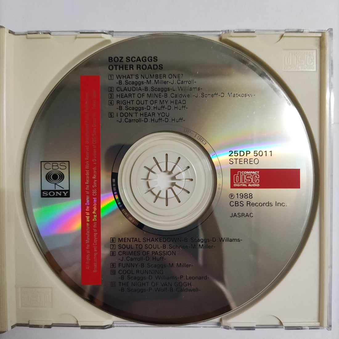 ซีดี Boz Scaggs - Other Roads CD VG+