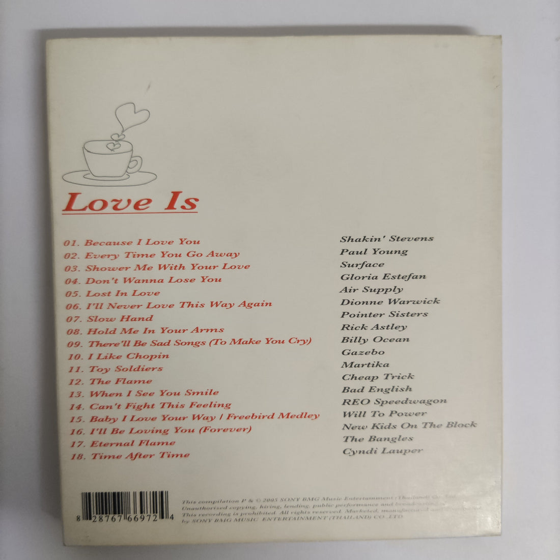 ซีดี Various - Love Is 18 Beautiful Love Song For Romantic Moments