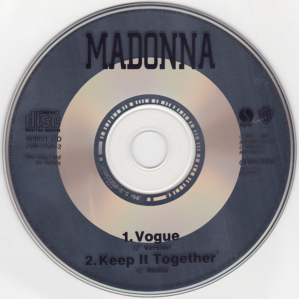 Madonna : Vogue (CD, Single, RE)