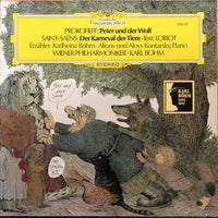 แผ่นเสียง Sergei Prokofiev · Camille Saint-Saëns · Loriot · Karlheinz Böhm · Alfons & Aloys Kontarsky · Wiener Philharmoniker · Karl Böhm - Peter Und Der Wolf / Der Karneval Der Tiere Vinyl VG+