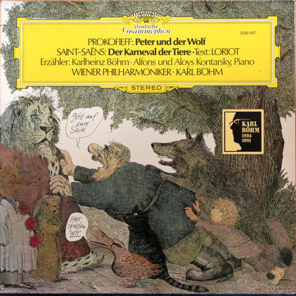 Sergei Prokofiev · Camille Saint-Saëns · Loriot · Karlheinz Böhm · Alfons & Aloys Kontarsky · Wiener Philharmoniker · Karl Böhm : Peter Und Der Wolf / Der Karneval Der Tiere (LP, Gat)