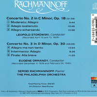 Sergei Vasilyevich Rachmaninoff, Leopold Stokowski, Eugene Ormandy, The Philadelphia Orchestra : Rachmaninoff Plays Rachmaninoff (Concertos Nos. 2 And 3) (CD, Comp, RE, RM)