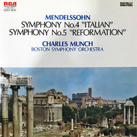 แผ่นเสียง Felix Mendelssohn-Bartholdy - Charles Munch . . . . Boston Symphony Orchestra - Italian And Reformation Symphonies Vinyl VG+