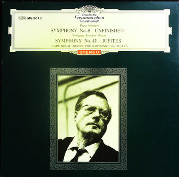 Franz Schubert, Wolfgang Amadeus Mozart Conduct Karl Böhm with Berliner Philharmoniker : Symphony No. 5 "Unfinished" / Symphony No. 41 "Jupiter" (LP, Comp, Gat)