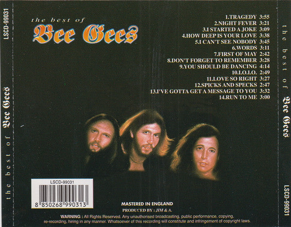 Unknown Artist : The Best Of Bee Gees (CD, Comp)