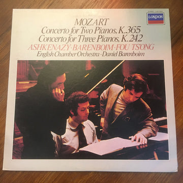 Wolfgang Amadeus Mozart, Vladimir Ashkenazy, Daniel Barenboim, Fou Ts'Ong, English Chamber Orchestra : Concerto For Two Pianos, K.365, Concerto For Three Pianos, K.242 (LP, Album)