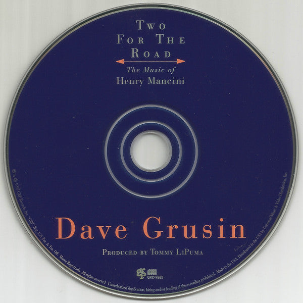 Dave Grusin : Two For The Road (The Music Of Henry Mancini) (CD, Album, Club)