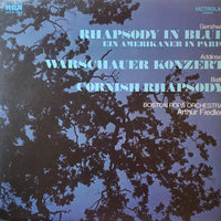 แผ่นเสียง George Gershwin / Richard Addinsell / Hubert Bath, The Boston Pops Orchestra, Arthur Fiedler - Rhapsody In Blue / Warschauer Konzert / Cornish Rhapsody Vinyl VG