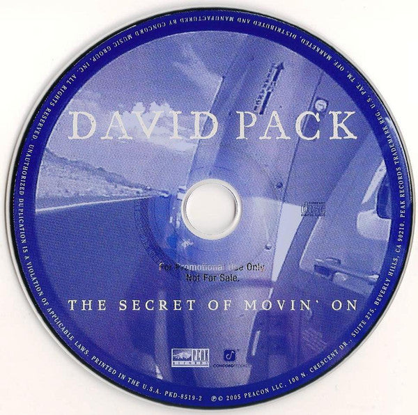 David Pack : The Secret Of Movin' On (CD, Album, Promo)