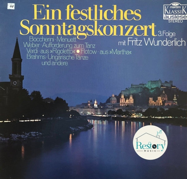 แผ่นเสียง Fritz Wunderlich - Ein Festliches Sonntagskonzert, 3. Folge Vinyl VG+