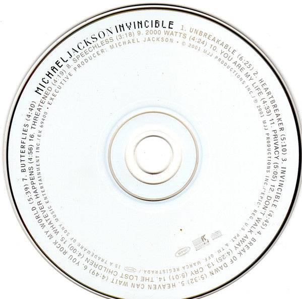 ซีดี Michael Jackson - Invincible CD NM or M-