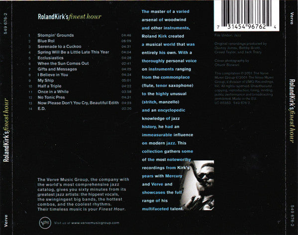 Roland Kirk : Roland Kirk's Finest Hour (CD, Comp)