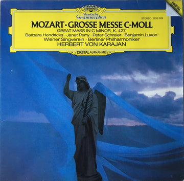 แผ่นเสียง Wolfgang Amadeus Mozart - Barbara Hendricks • Janet Perry • Peter Schreier • Benjamin Luxon, Wiener Singverein • Berliner Philharmoniker, Herbert von Karajan - Grosse Messe C-moll - Great Mass In C Minor, K. 427 Vinyl NM or M-