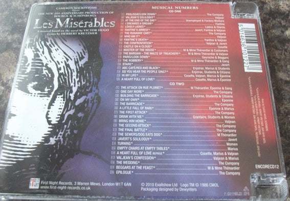 The 2010 Cast Of Les Miserables : Les Miserables Live! Dream The Dream (2xCD, Album, Sup)