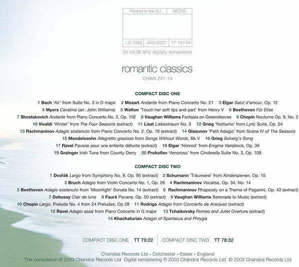 Various : Romantic Classics (2xCD, Comp, RM)