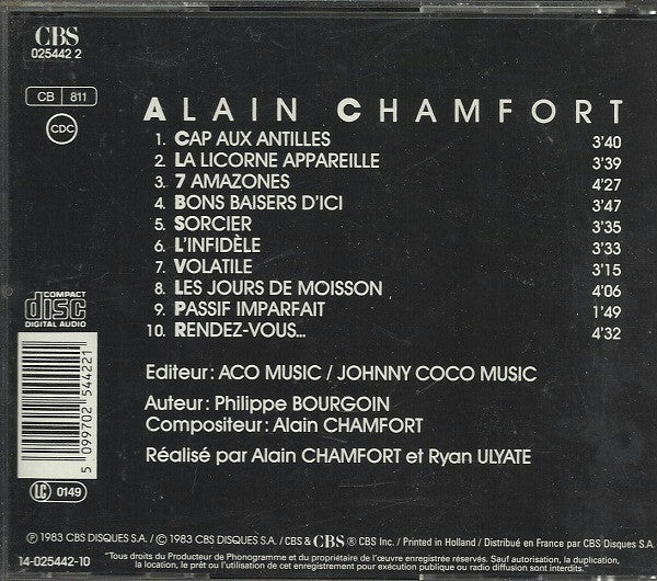 ซีดี Alain Chamfort - Secrets Glacés CD NM or M-