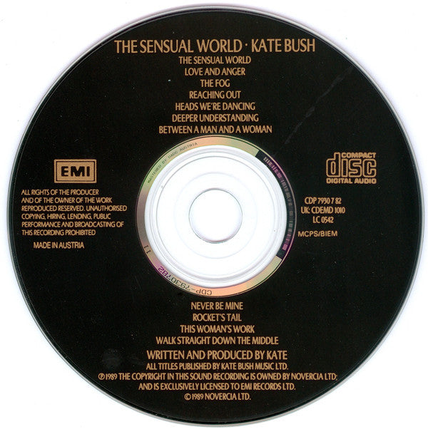 Kate Bush : The Sensual World (CD, Album)