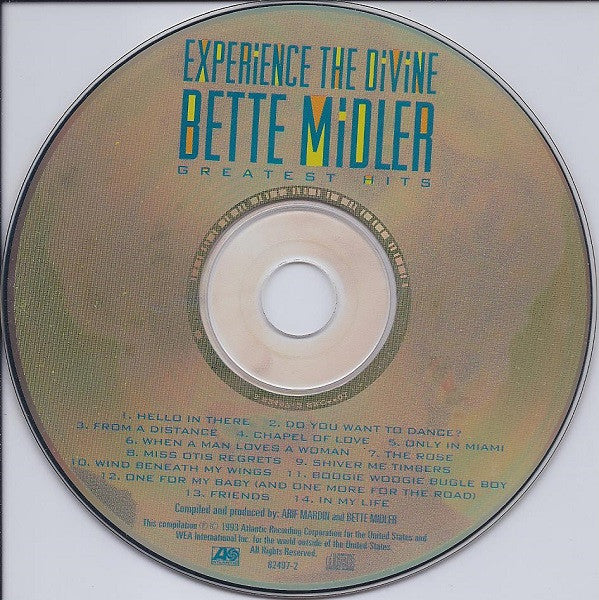 Bette Midler : Experience The Divine (Greatest Hits) (CD, Comp)
