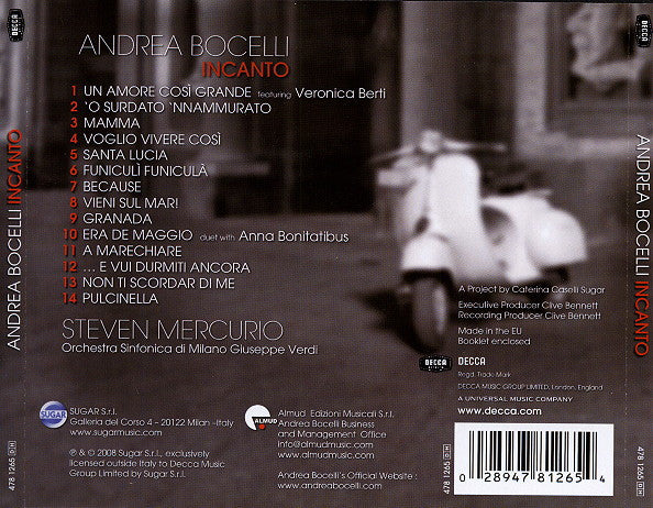 Andrea Bocelli : Incanto (CD, Album)