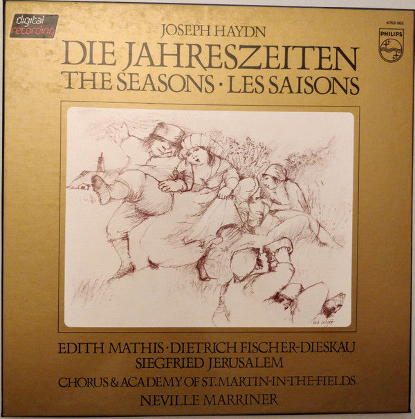 Joseph Haydn, Edith Mathis, Dietrich Fischer-Dieskau, Siegfried Jerusalem, Chorus Of St Martin In The Fields And The Academy Of St. Martin-in-the-Fields, Sir Neville Marriner : Die Jahreszeiten - Gesamtaufnahme (3xLP + Box)