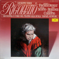 แผ่นเสียง Giuseppe Verdi - Dietrich Fischer-Dieskau, Renata Scotto, Carlo Bergonzi, Fiorenza Cossotto, Orchestra Del Teatro Alla Scala E Coro Del Teatro Alla Scala, Roberto Benaglio, Rafael Kubelik - Rigoletto Vinyl VG+ Boxset, 3LPs