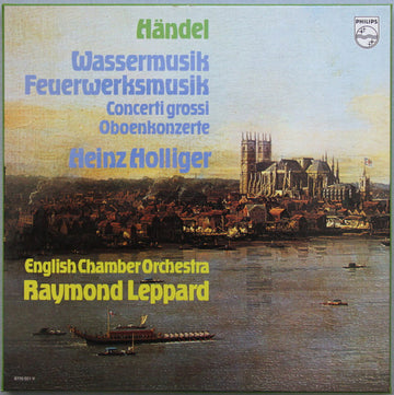 Georg Friedrich Händel / English Chamber Orchestra, Heinz Holliger, Raymond Leppard : Wassermusik, Feuerwerksmusik, Concerto Grossi, Oboenkonzerte  (3xLP, Comp + Box)