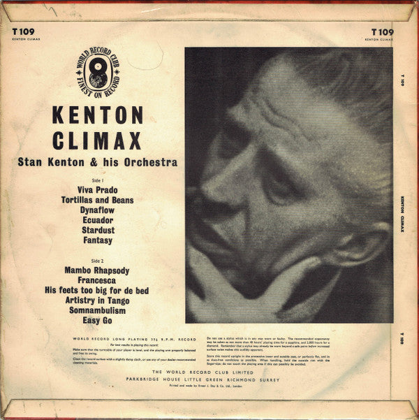 Stan Kenton And His Orchestra : Kenton Climax (LP, Mono, Club)