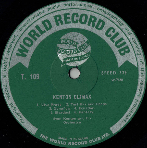 Stan Kenton And His Orchestra : Kenton Climax (LP, Mono, Club)