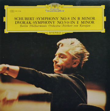 แผ่นเสียง Franz Schubert, Antonín Dvořák - Herbert von Karajan / Berliner Philharmoniker - Schubert: Symphony No.8 In B Minor / Dvořák: Symphony No.5 9 In E Minor Vinyl VG+