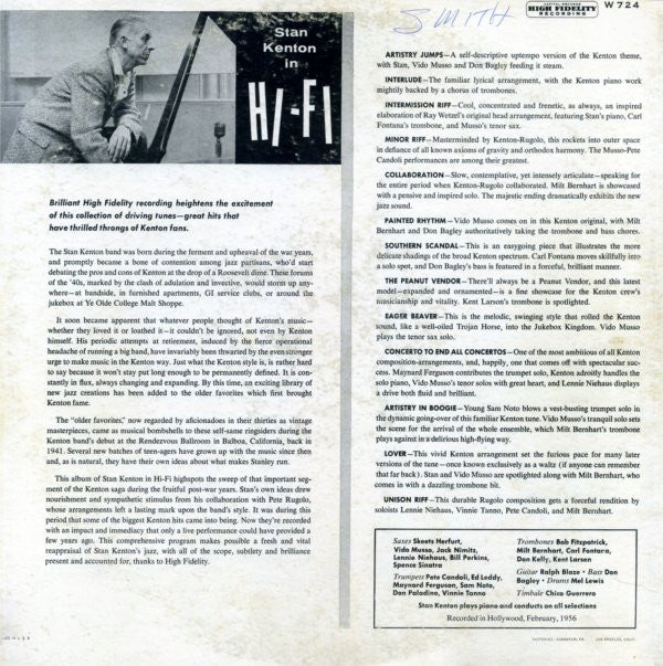 Stan Kenton : Kenton In Hi Fi (LP, Album, Mono)