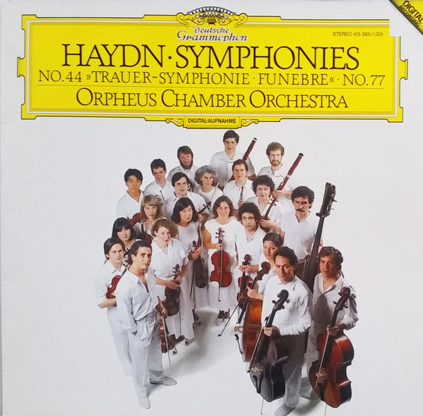 Joseph Haydn - Orpheus Chamber Orchestra : Symphonies No. 44 "Trauer-Symphonie - Funebre" • No. 77 (LP, Album)