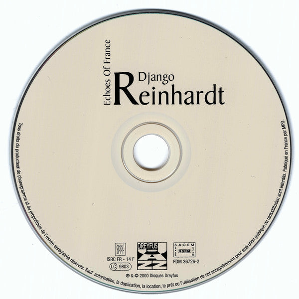 Django Reinhardt : Echoes Of France (CD, Comp, RM, 8-P)