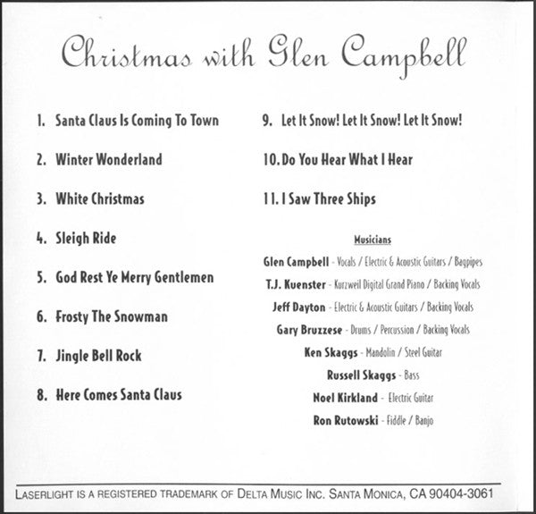 Glen Campbell : Christmas With Glen Campbell (CD, Album)