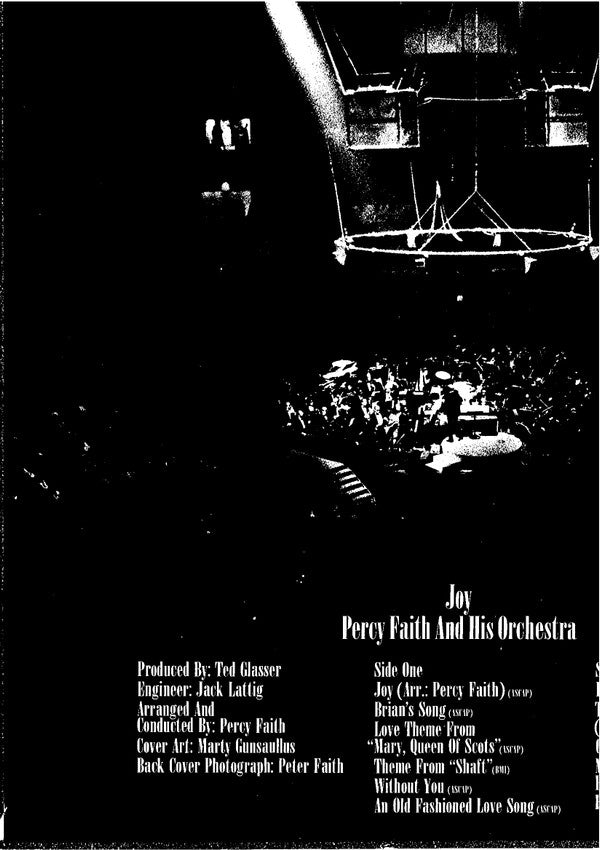 Percy Faith & His Orchestra : Joy (LP, Quad)