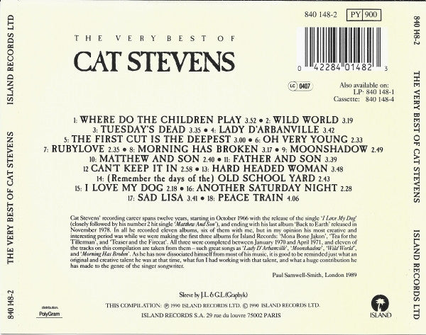 ซีดี Cat Stevens - The Very Best Of Cat Stevens CD VG+