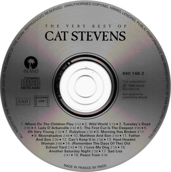 ซีดี Cat Stevens - The Very Best Of Cat Stevens CD VG+