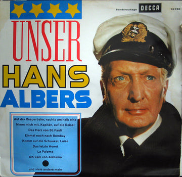 Hans Albers : Unser Hans Albers (LP, Comp, Mono, Club)