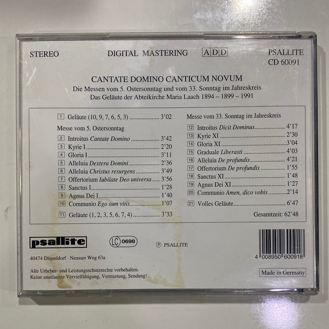Cantus Gregorianus - Cantate Domino Canticum Novum (CD)(VG)