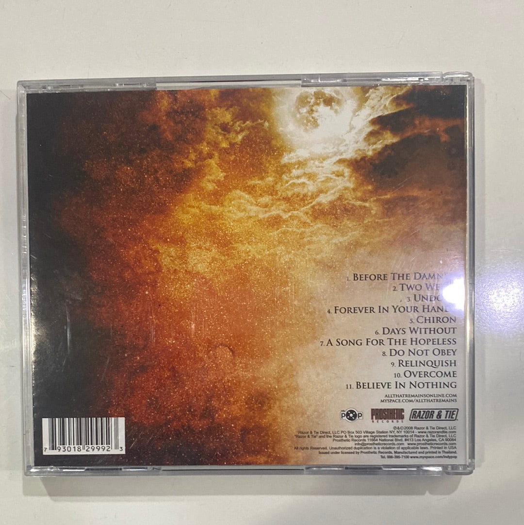 ซีดี All That Remains - Overcome CD VG+