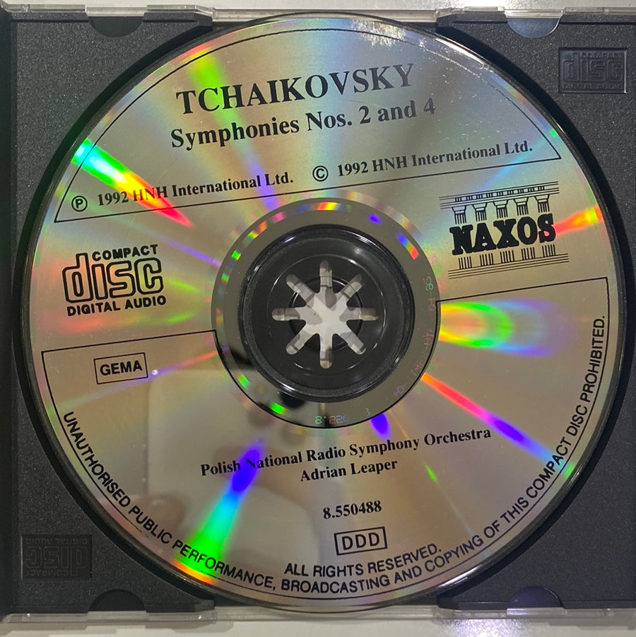 ซีดี Pyotr Ilyich Tchaikovsky - Polish National Radio Symphony Orchestra, Adrian Leaper - Symphonies No. 2, Op. 17 "Little Russian" / No. 4, Op. 36 (CD) (NM or M-)