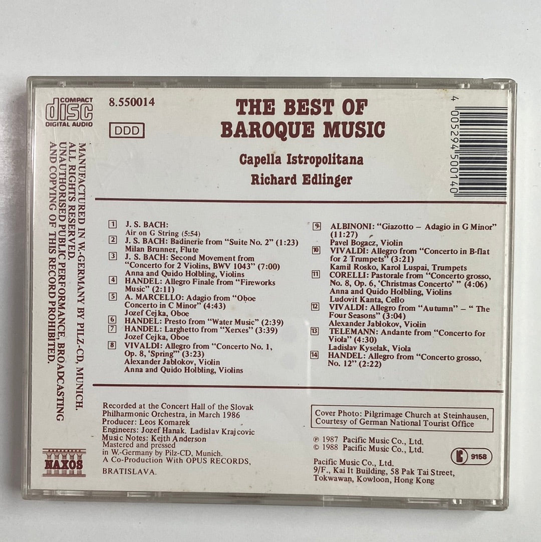 Capella Istropolitana, Richard Edlinger - The Best Of Baroque Music (CD) (VG+)
