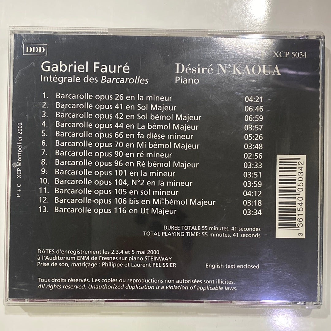 Gabriel Faure - Desire N'Kaoua (CD)(NM)